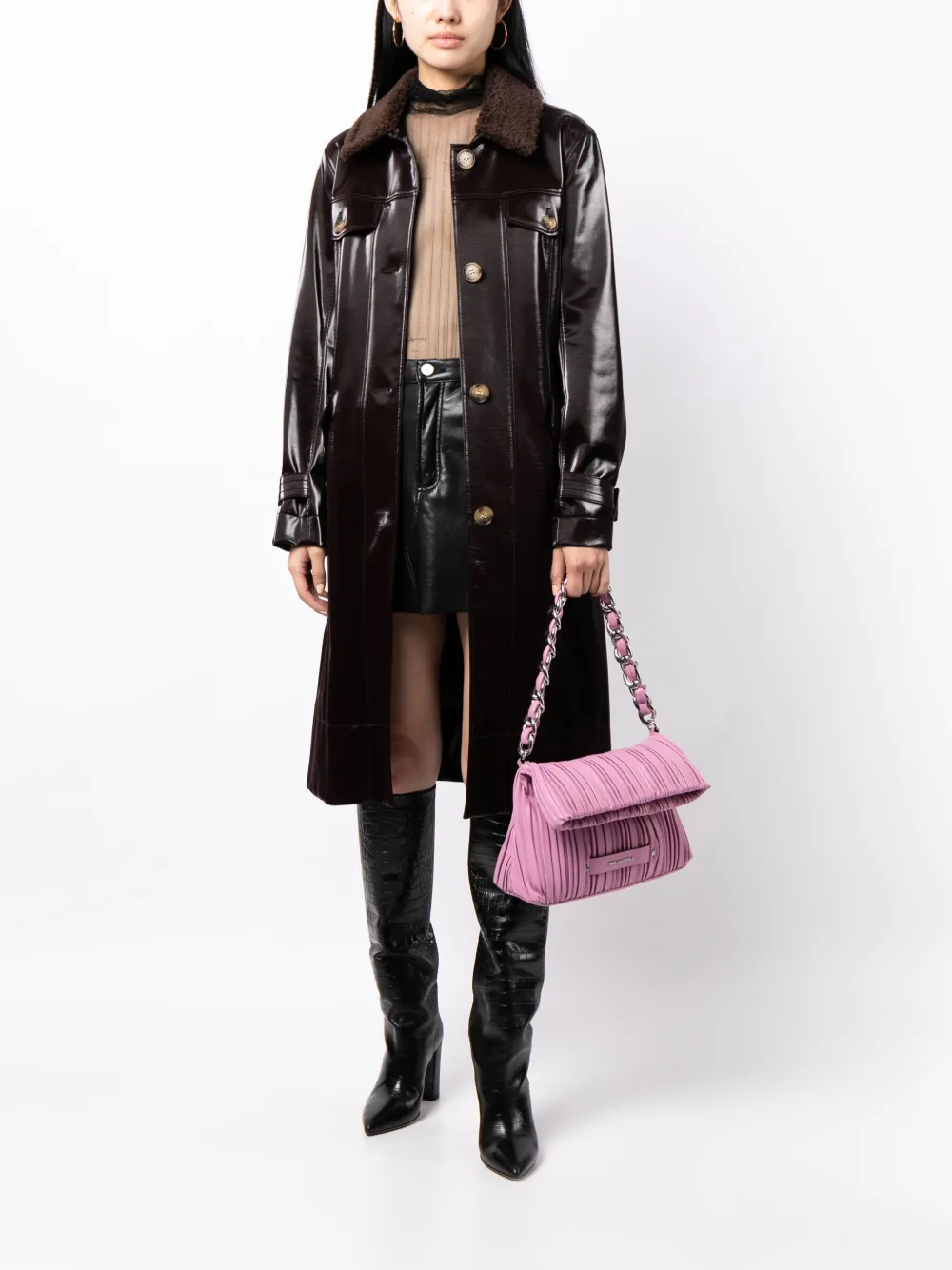 Karl Lagerfeld medium K/kushion logo-lettering tote bag - Roze