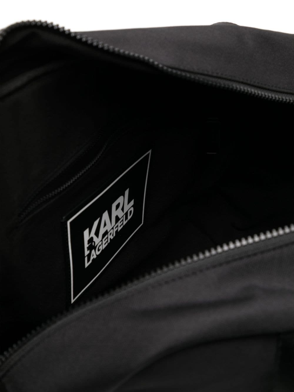 Karl Lagerfeld K Pass aktetas met geborduurd logo Zwart