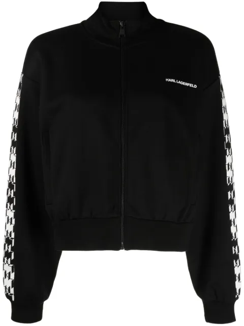 Karl Lagerfeld monogram-print zip-up track jacket