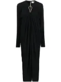 Lanvin draped midi dress - Black