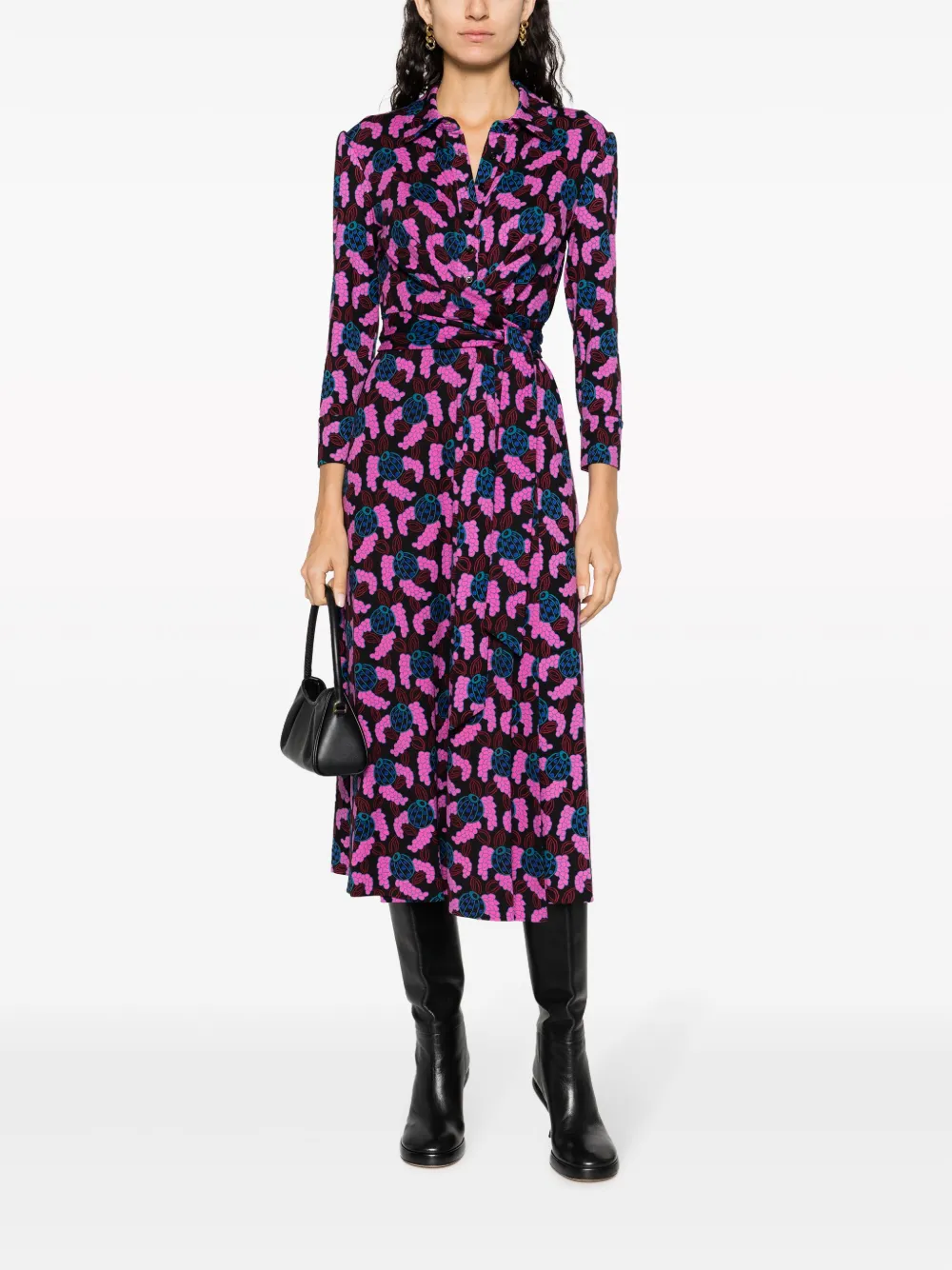 DVF Diane von Furstenberg Sana wrap shirtdress - Zwart