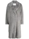 STAND STUDIO long faux-fur coat - Grey