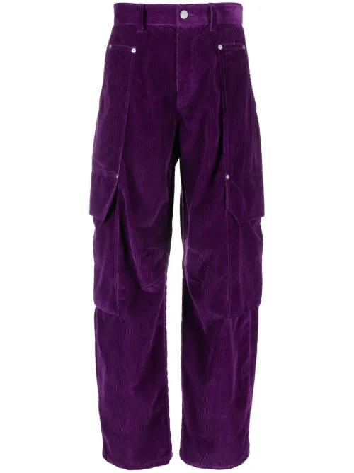 Pantalon en velours côtelé à poches cargo - Palm Angels - Modalova