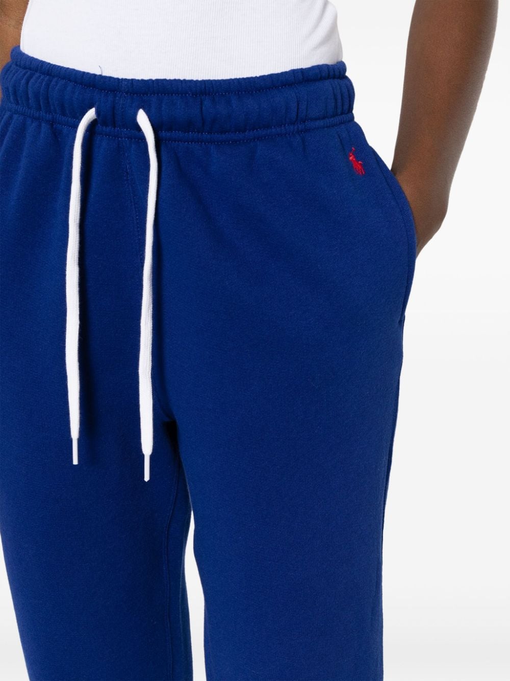 Shop Polo Ralph Lauren Polo Pony-embroidered Jersey Track Pants In Blue