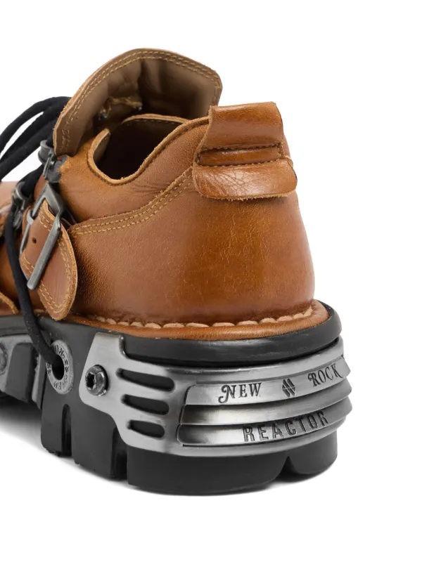 Rabanne x New Rock Leather Boots Farfetch