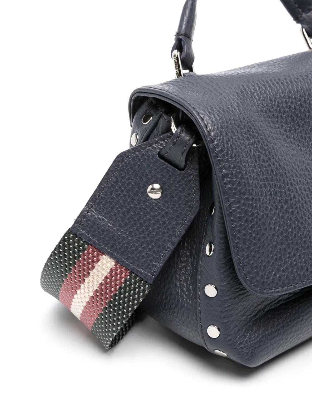 Zanellato Postina leren crossbodytas Blauw