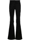 ANDREĀDAMO mid-rise detachable flared trousers - Black