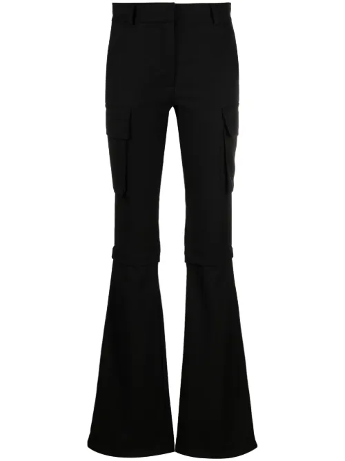 Pantalon évasé détachable à taille mi-haute - ANDREĀDAMO - Modalova