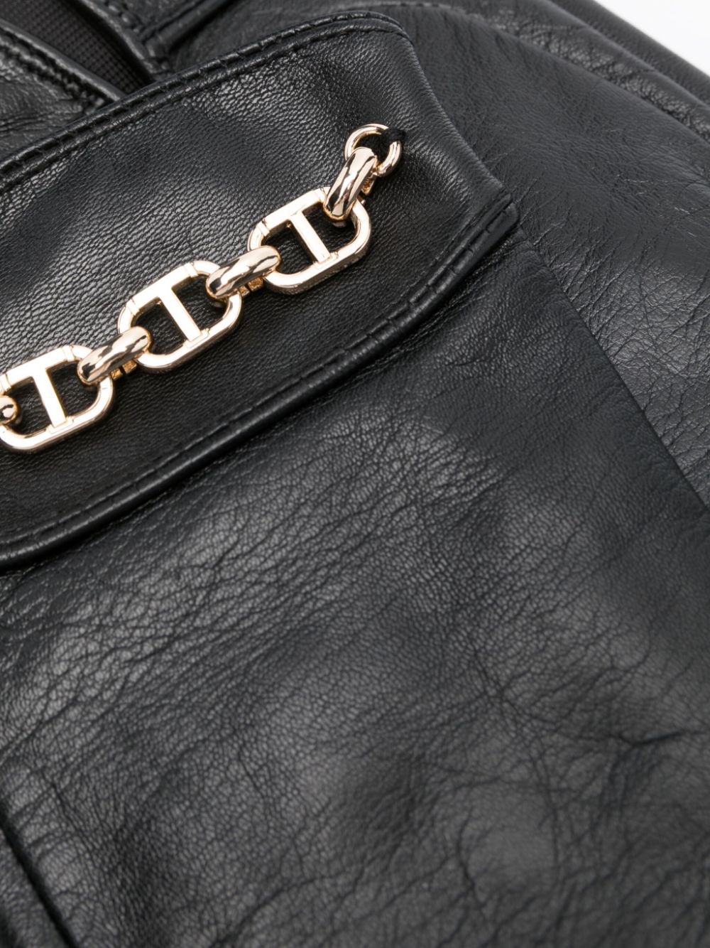 Chain Cuff Leather jacket