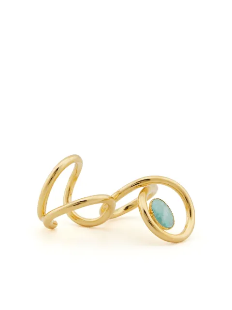 DESTREE anillo Louise con detalle de gemas 
