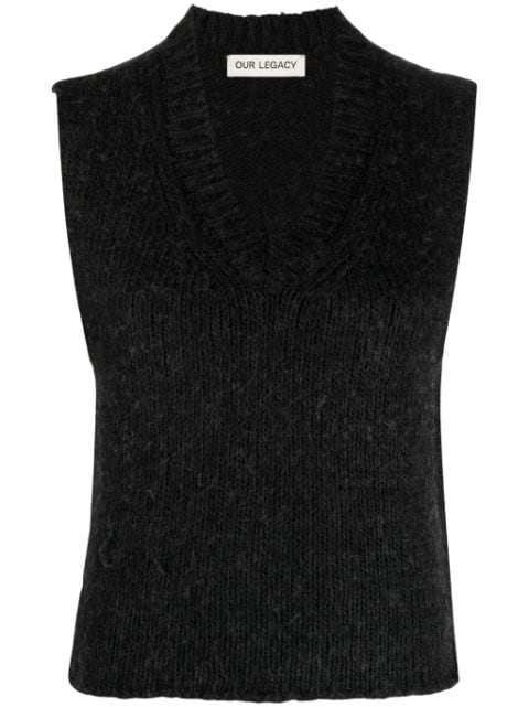 OUR LEGACY V-neck knitted vest