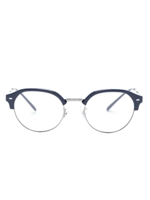 Ray-Ban engraved-arms half-rim glasses