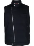 Brunello Cucinelli zip-up padded gilet - Blue