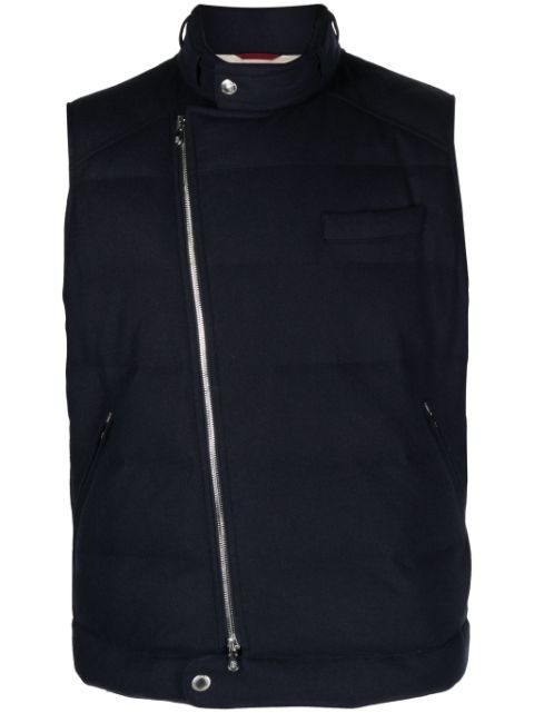 Brunello Cucinelli zip-up padded gilet Men