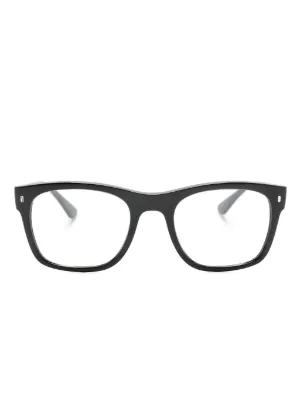 Ray-Ban スクエア眼鏡フレーム | ブラック | FARFETCH JP