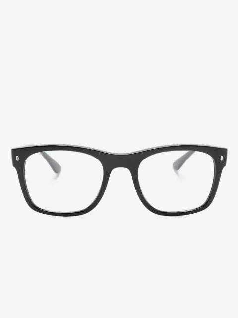Ray-Ban lentes con armazón cuadrada y placa del logo