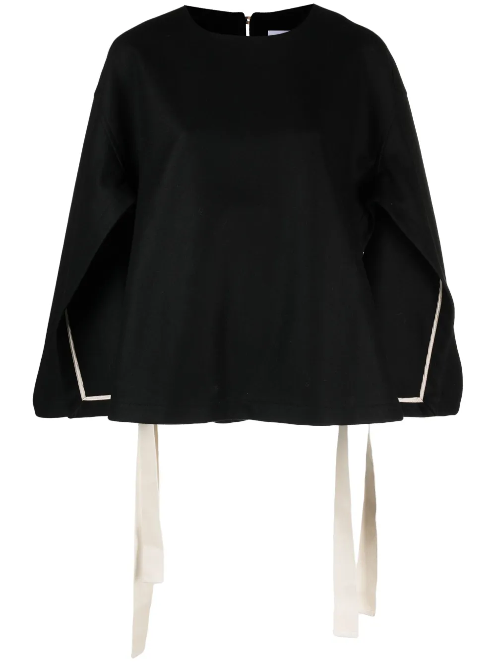 Erika Cavallini felted knited cape Zwart