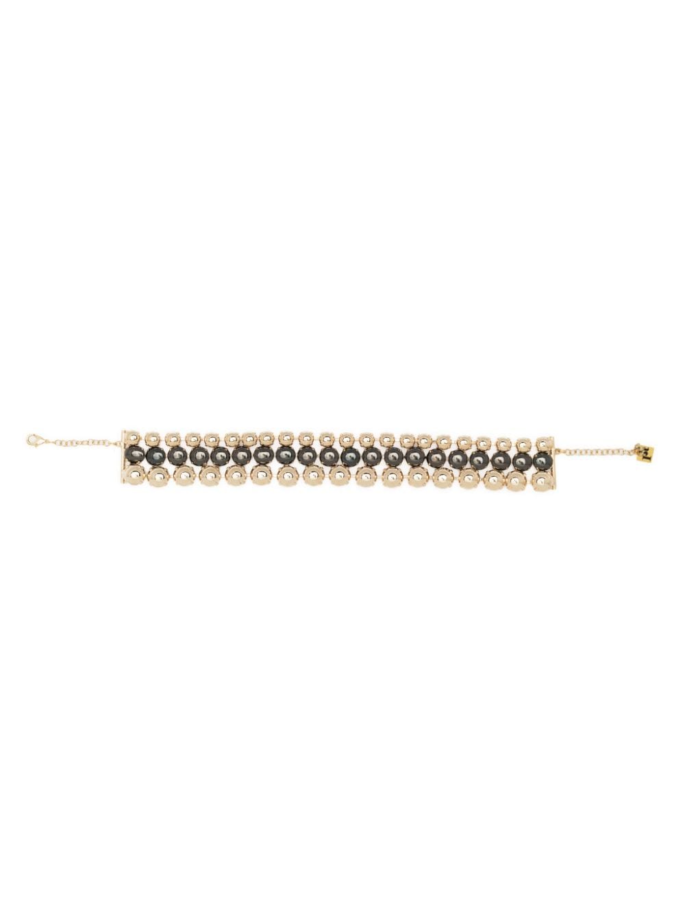 Rosantica Bead-embellished Chain-link Necklace In Gold