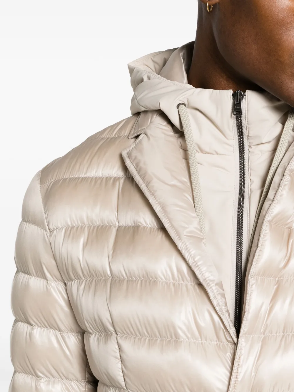 Herno Feather-down Padded Blazer In Neutrals