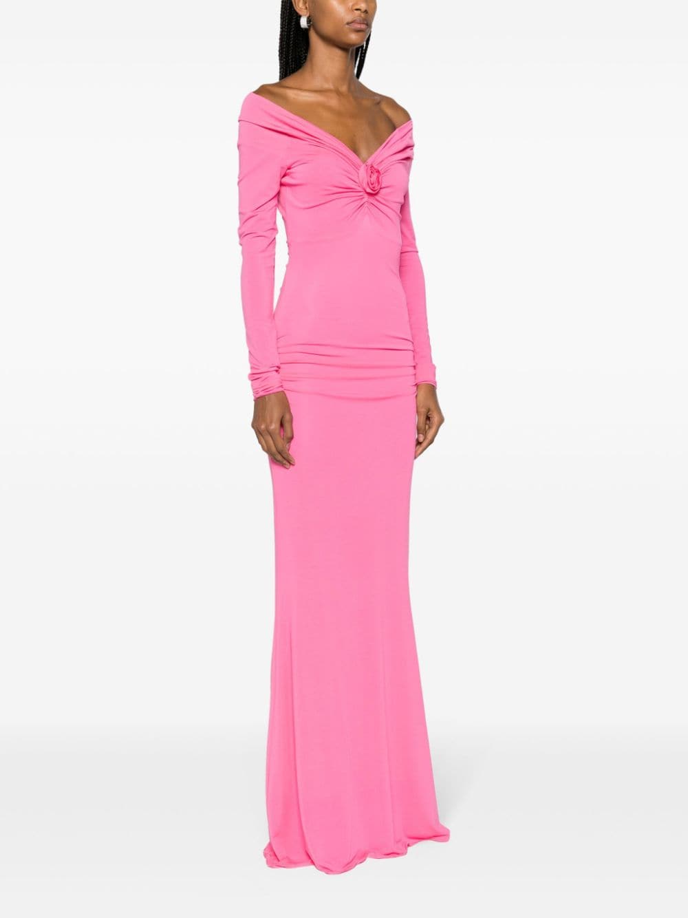Blumarine Maxi-jurk met roospatch Roze