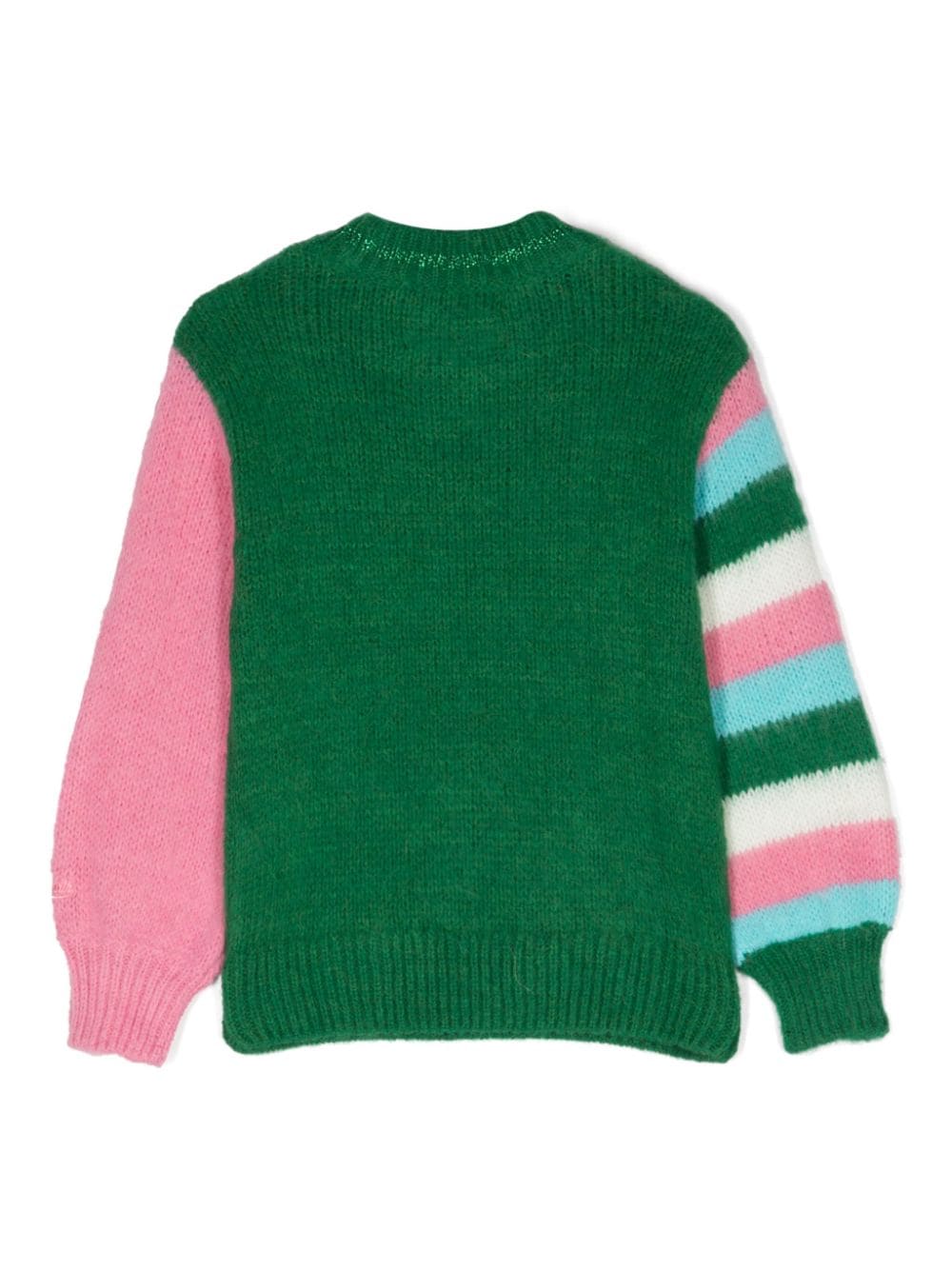 Shop Mc2 Saint Barth Colour-block Ribbed-knit Jumper In Green