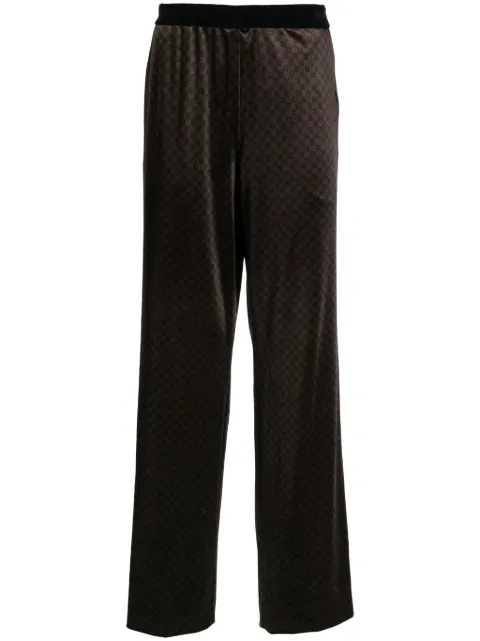 Balmain pantalones rectos con monograma en jacquard