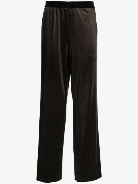 Balmain Moloy bukser med monogram-jacquard og lige ben