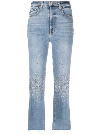 7 For All Mankind high-waisted straight-leg Ripped Jeans - Farfetch