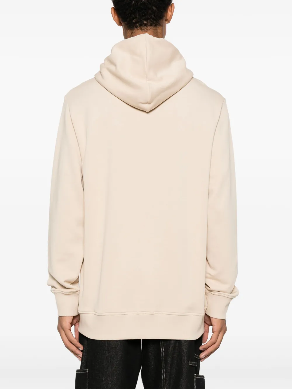 Balmain Hoodie met logo-reliëf Beige