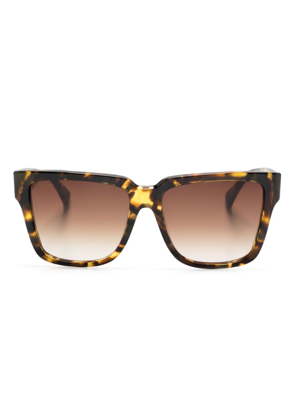 tortoiseshell-effect square-frame sunglasses