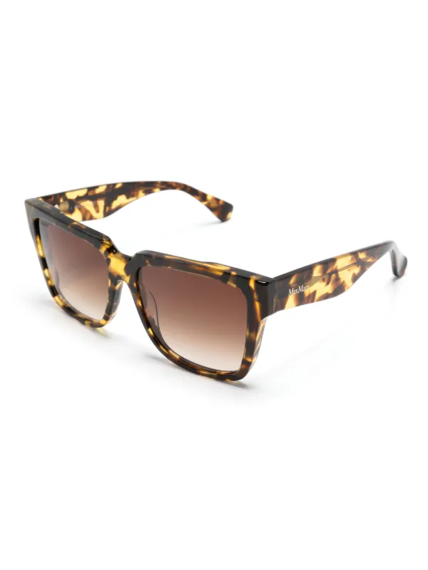 Max Mara Eyewear tortoiseshell-effect square-frame  display picture 1