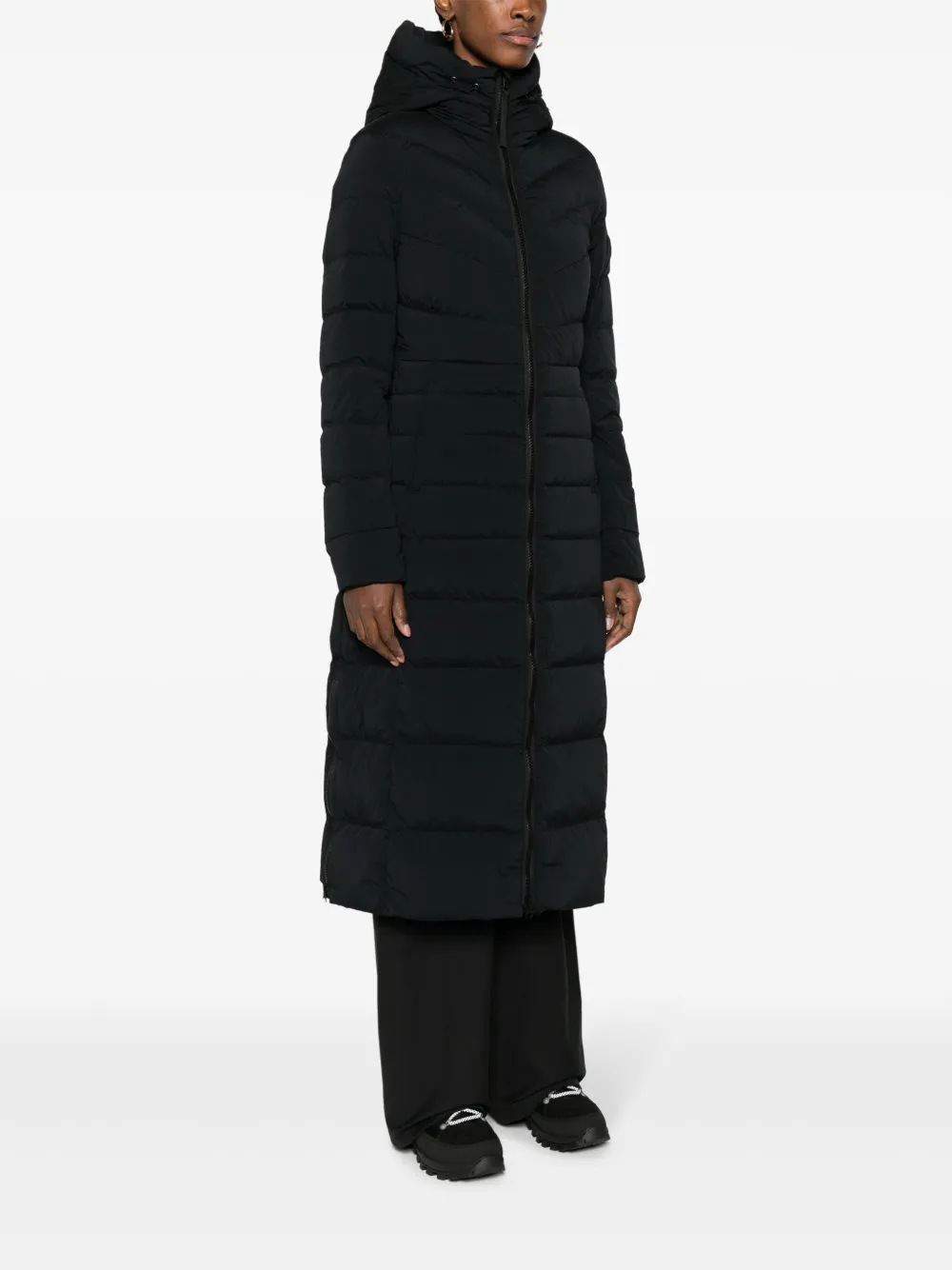Canada Goose Clair Long 750 Fill Power Down Puffer Coat In Black