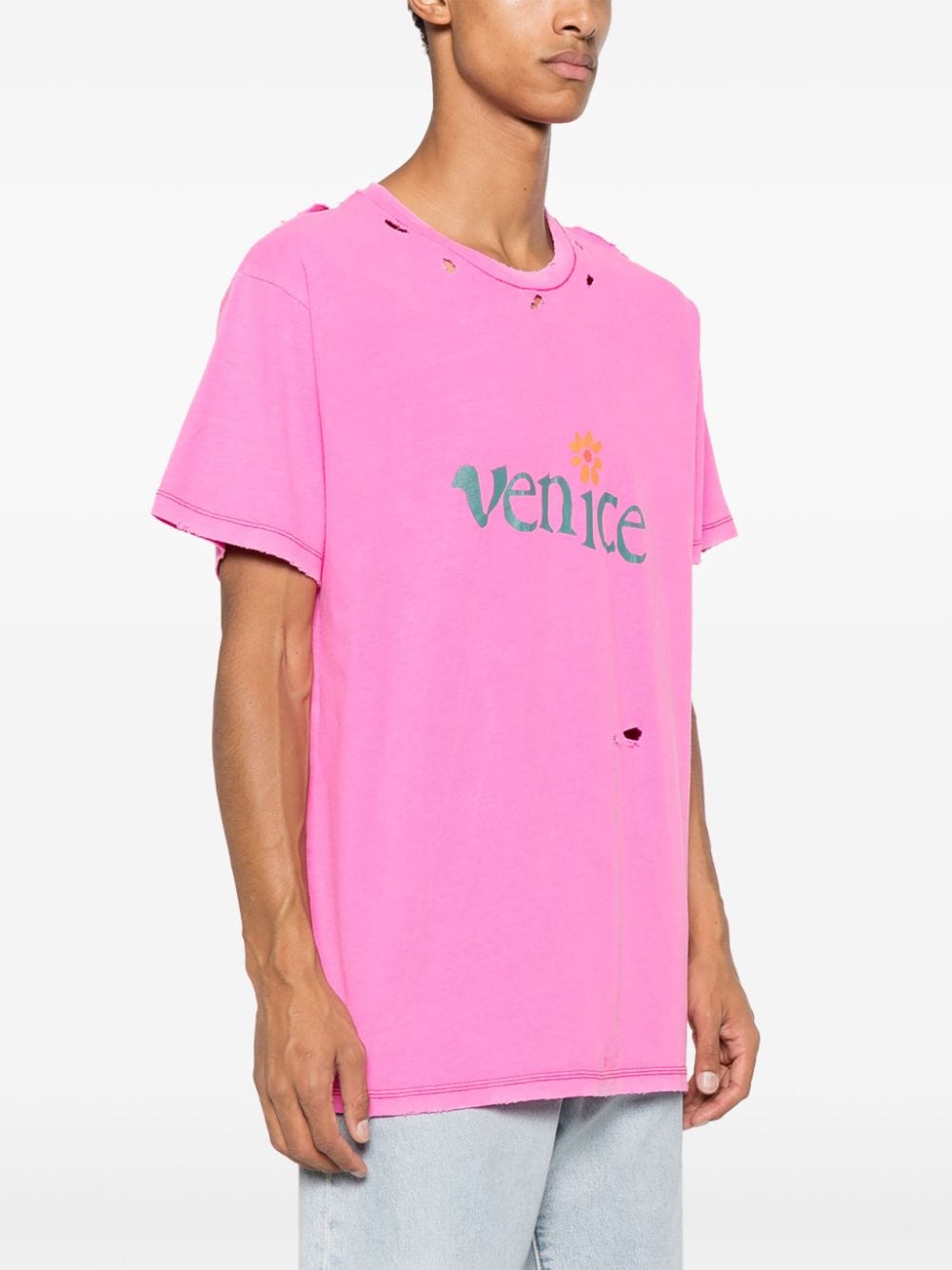 ERL T-shirt met grafische print Roze