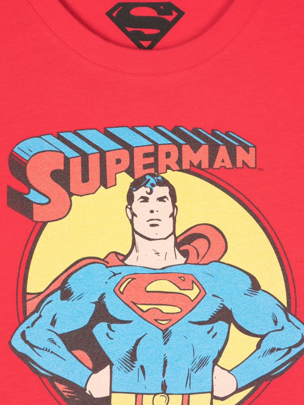 Shop Mc2 Saint Barth Superman-print Long-sleeved T-shirt In Red