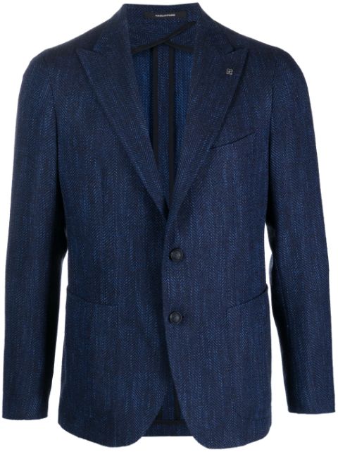 Tagliatore single-breasted herringbone blazer Men