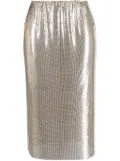 Sportmax elasticated-waist sequin midi skirt - Gold