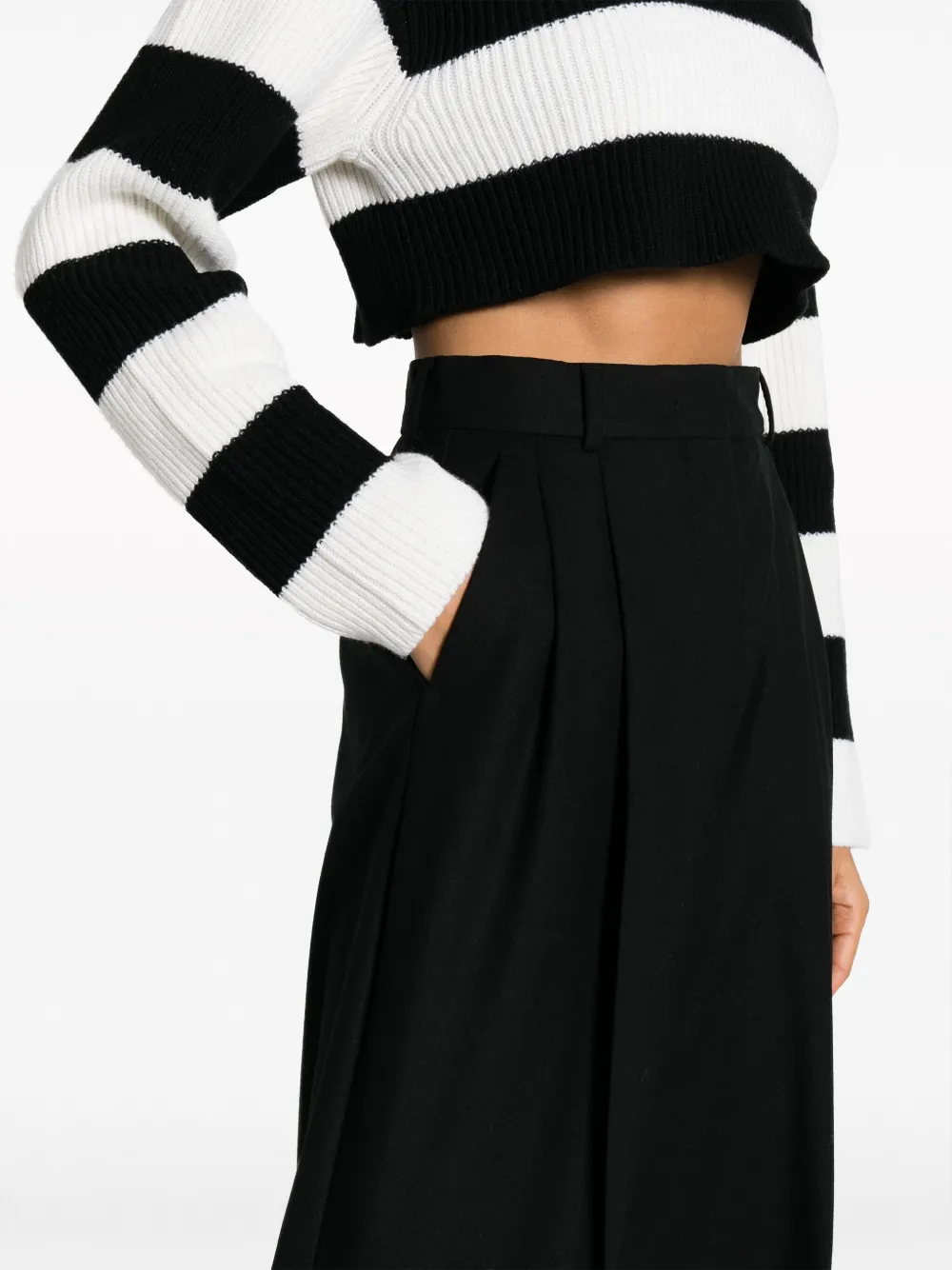 Sportmax Broek met geplooid detail Zwart