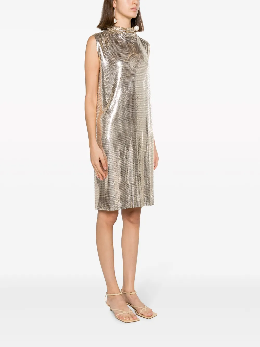 Sportmax Metallic mini-jurk Goud