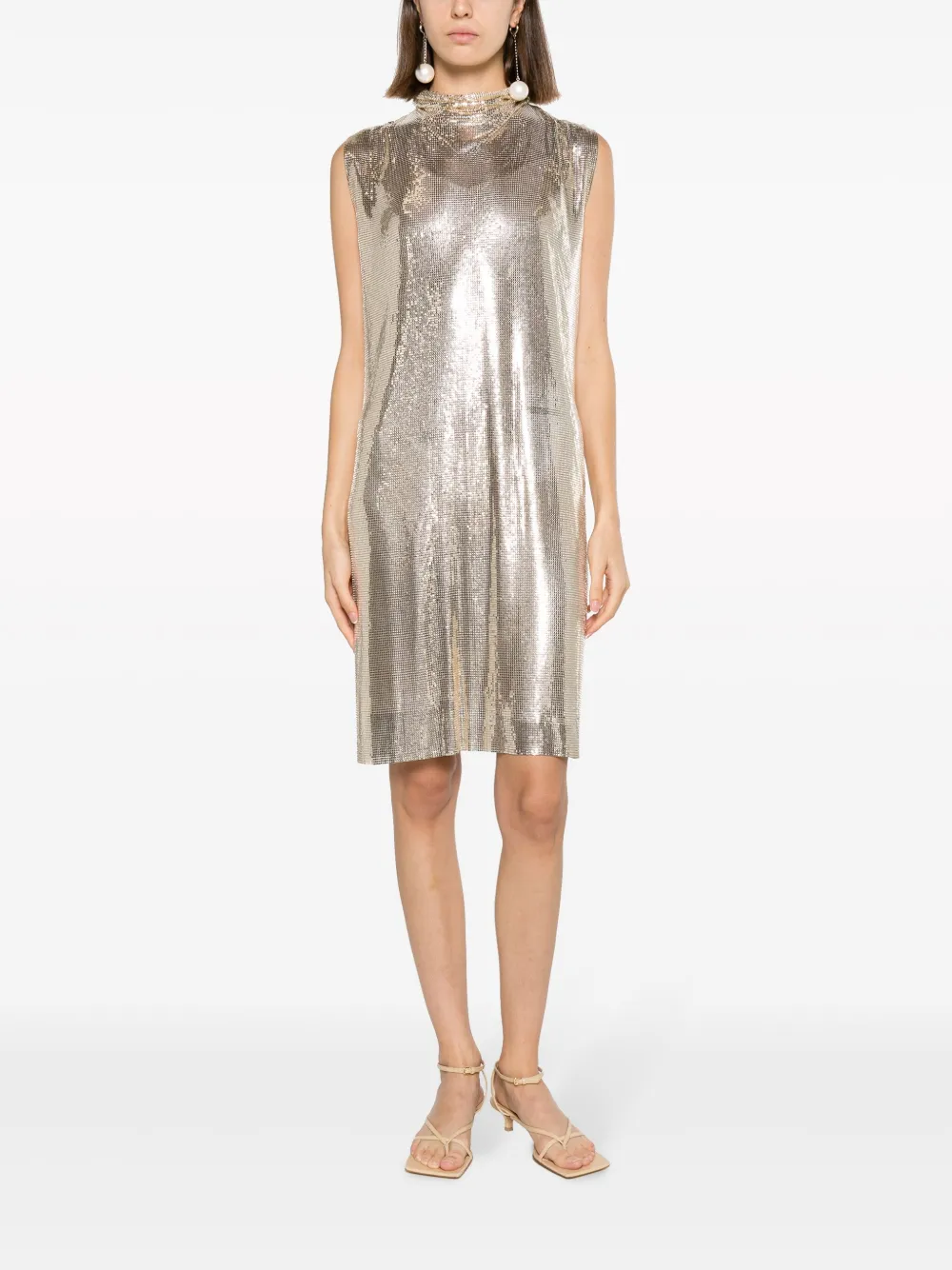 Sportmax frilled high-neck sequin metallic minidress | Cocktail & Party Dresses | Image 2