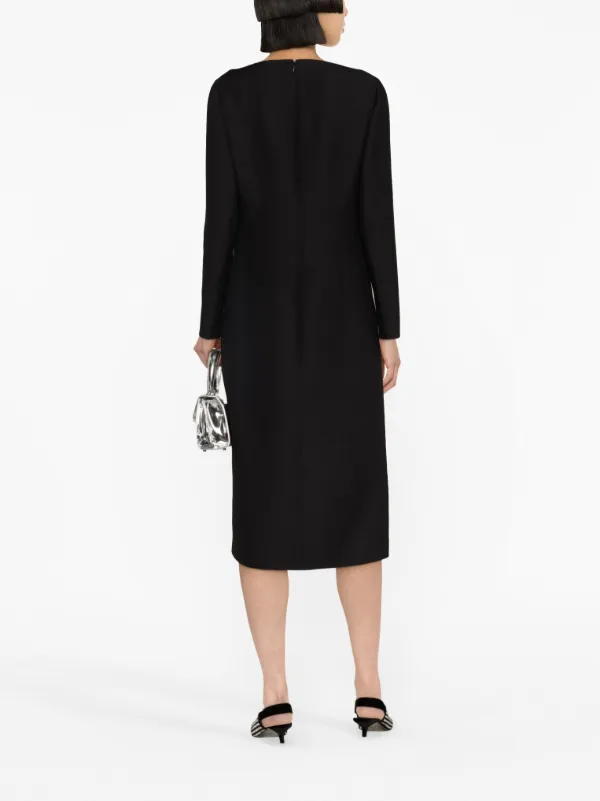 Valentino Garavani bow-detail Midi Dress | Black | FARFETCH