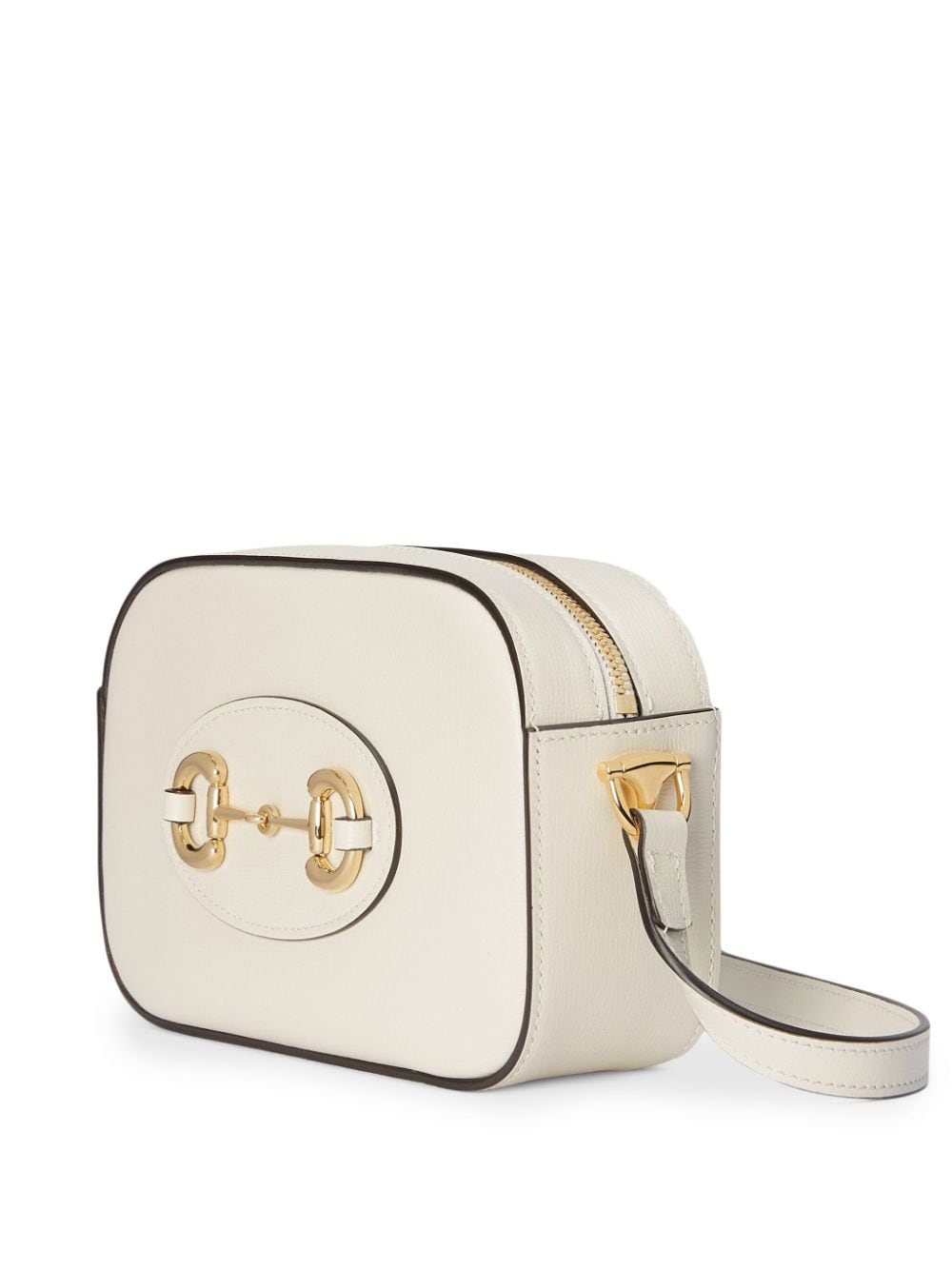 Shop Gucci Small Horsebit 1955 Shoulder Bag In White