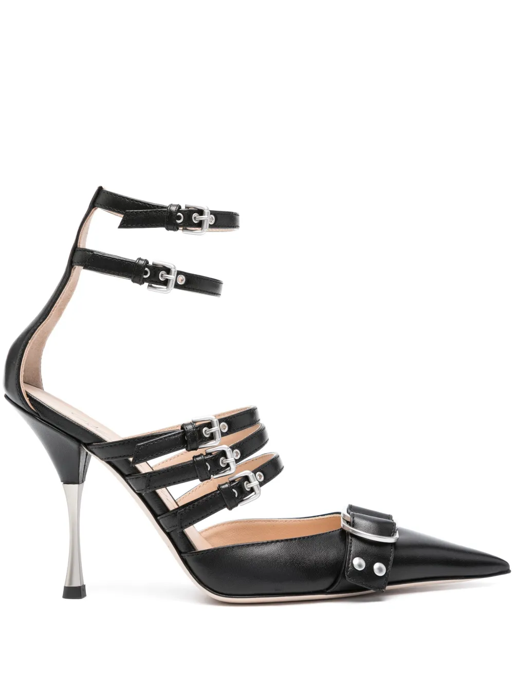 Blumarine Diana 33 Pumps In Black Leather In Black