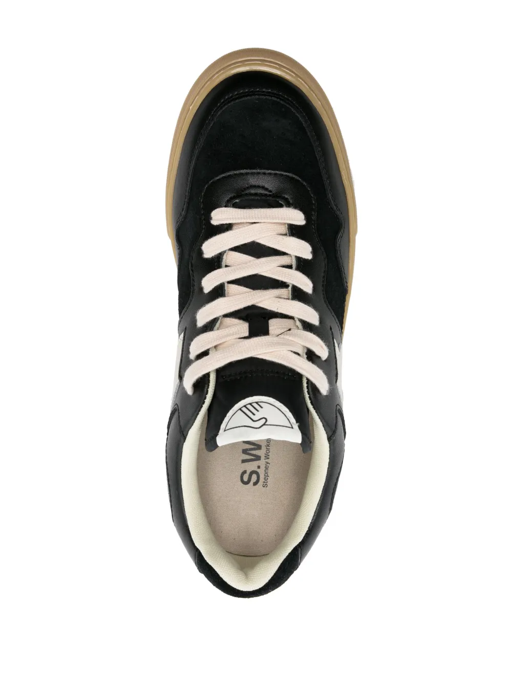 Stepney Workers Club Pearl S-Strike leren sneakers Zwart
