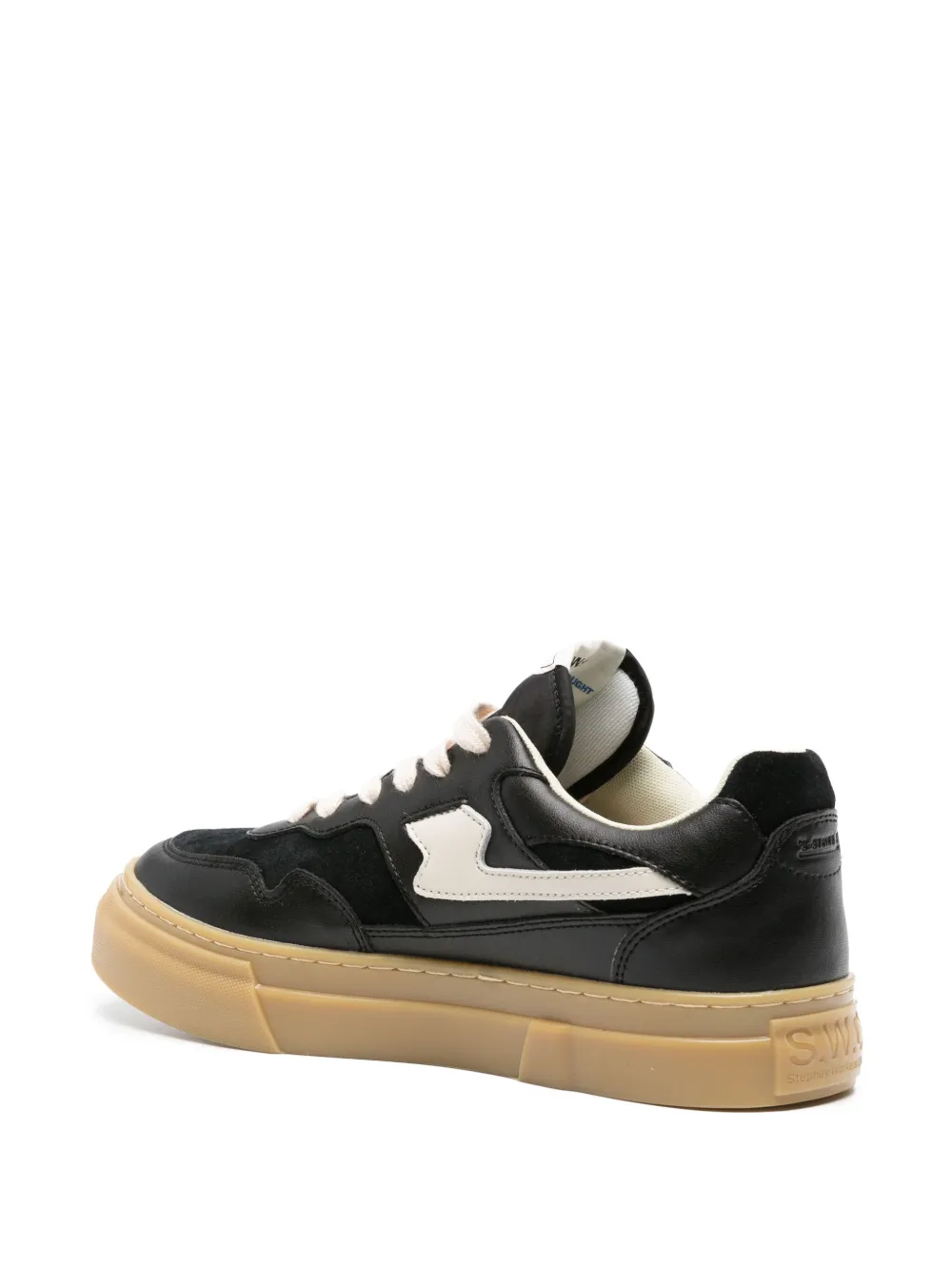 Stepney Workers Club Pearl S-Strike leren sneakers Zwart