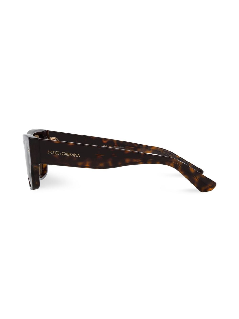 Shop Dolce & Gabbana Lusso Sartoriale Rectangle-frame Sunglasses In Brown