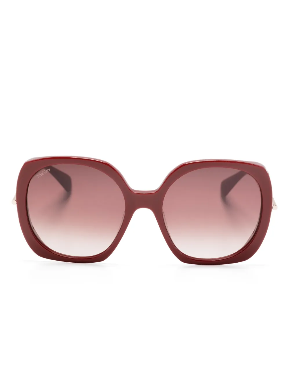 Max Mara Eyewear two-tone oversize-frame sunglasses | Red | Image 1