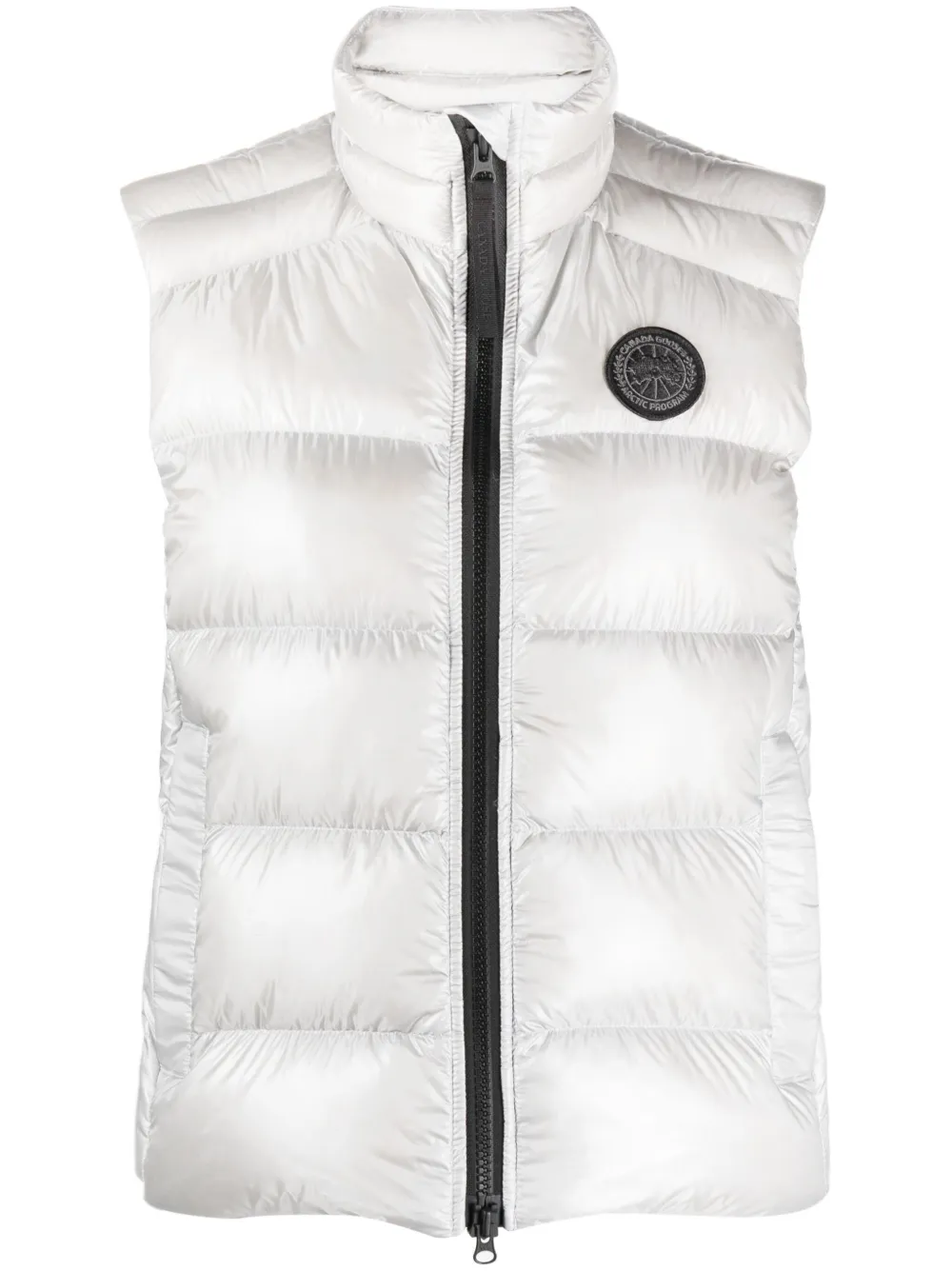 Canada Goose Everett Logo-patch Padded Gilet In Silver