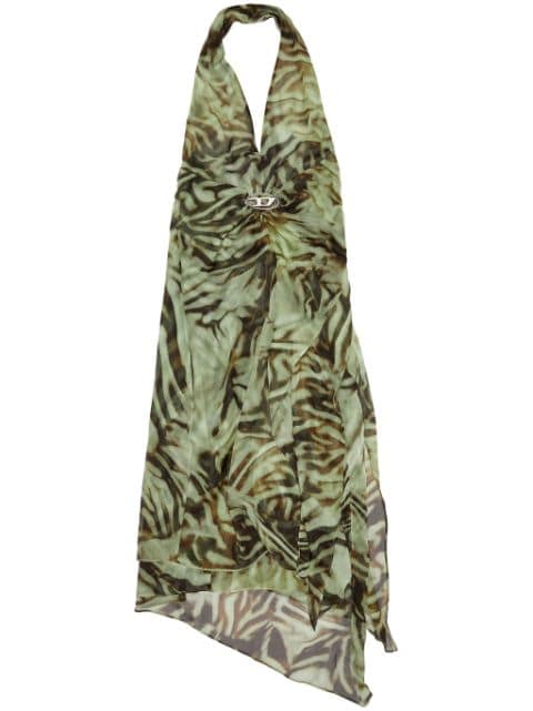 Diesel D-Stint printed chiffon dress