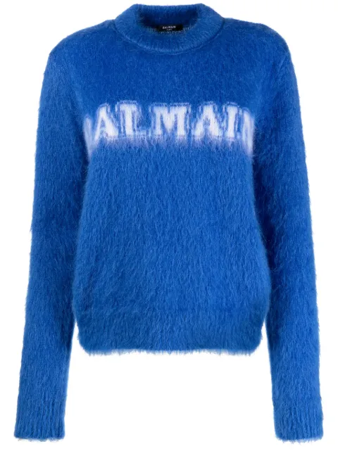 Balmain logo-jacquard jumper