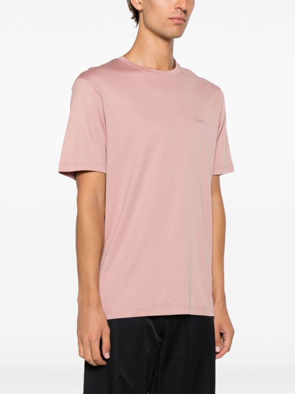 Shop Herno Logo-print Cotton T-shirt In Pink